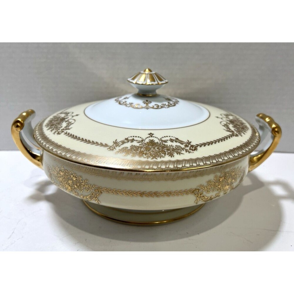 Vintage Noritake Cherita 11” Round Porcelain Handled Covered Casserole Dish Lid